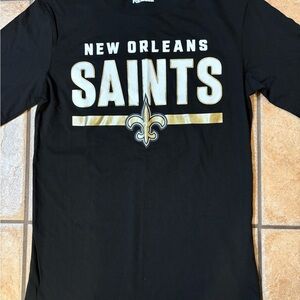 Fanatics NFL Team T-shirt New Orleans Saints Black Slim Fit Shirt Size Small